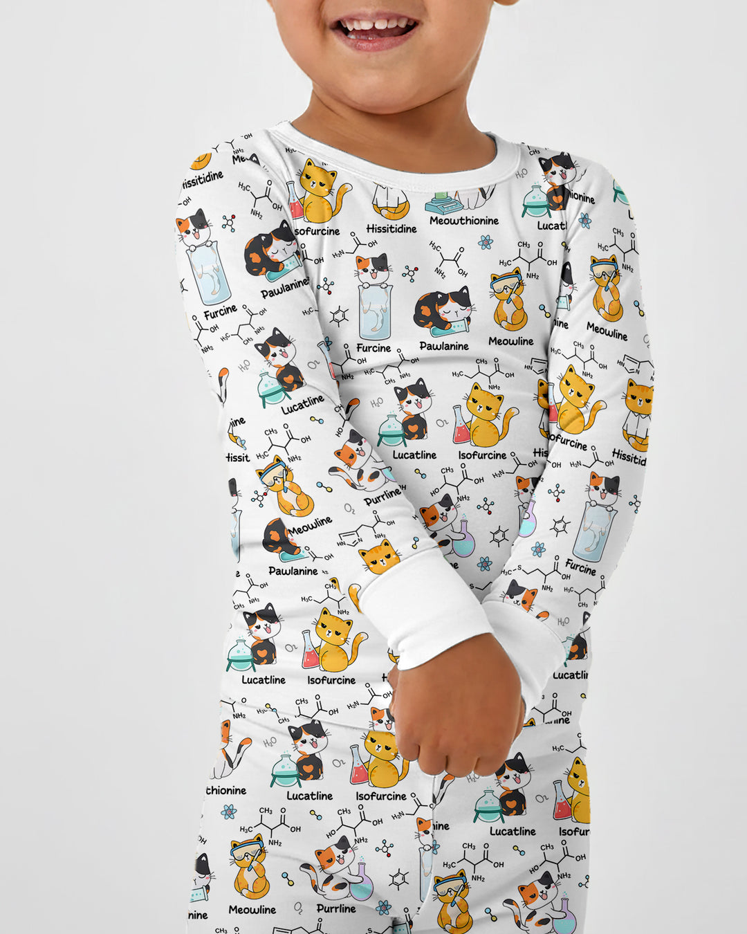 Biochemistry Cat Bamboo Two Piece Long Sleeve Pajama Set
