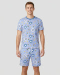 Starry Bloom Blessings Family Matching Bamboo Men Short Sleeve Short Pajama Set