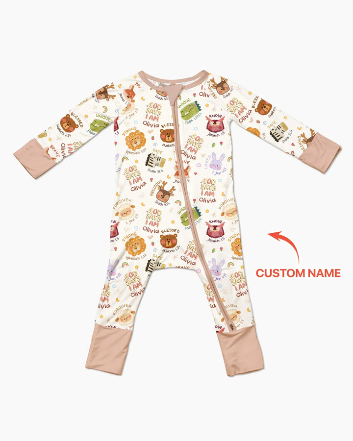 God Says I Am — Little Flock Custom Name Convertible Zippy
