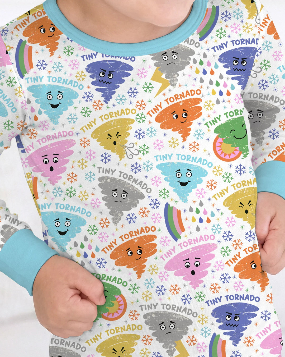 Tornado Family Matching Bamboo Two Piece Long Sleeve Pajama Set