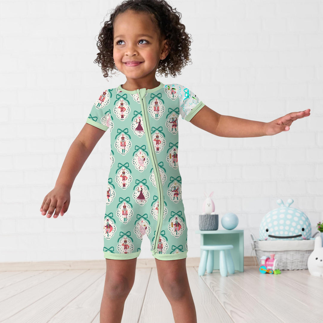 The Nutcracker Ballet Christmas Bamboo Two Piece Short Sleeve Shorts Pajama Set
