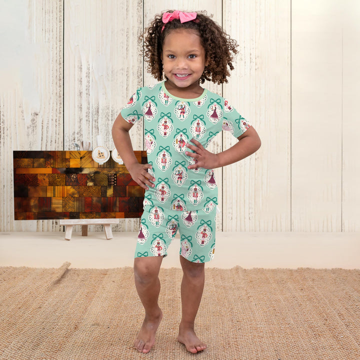 The Nutcracker Ballet Christmas Bamboo Two Piece Short Sleeve Shorts Pajama Set