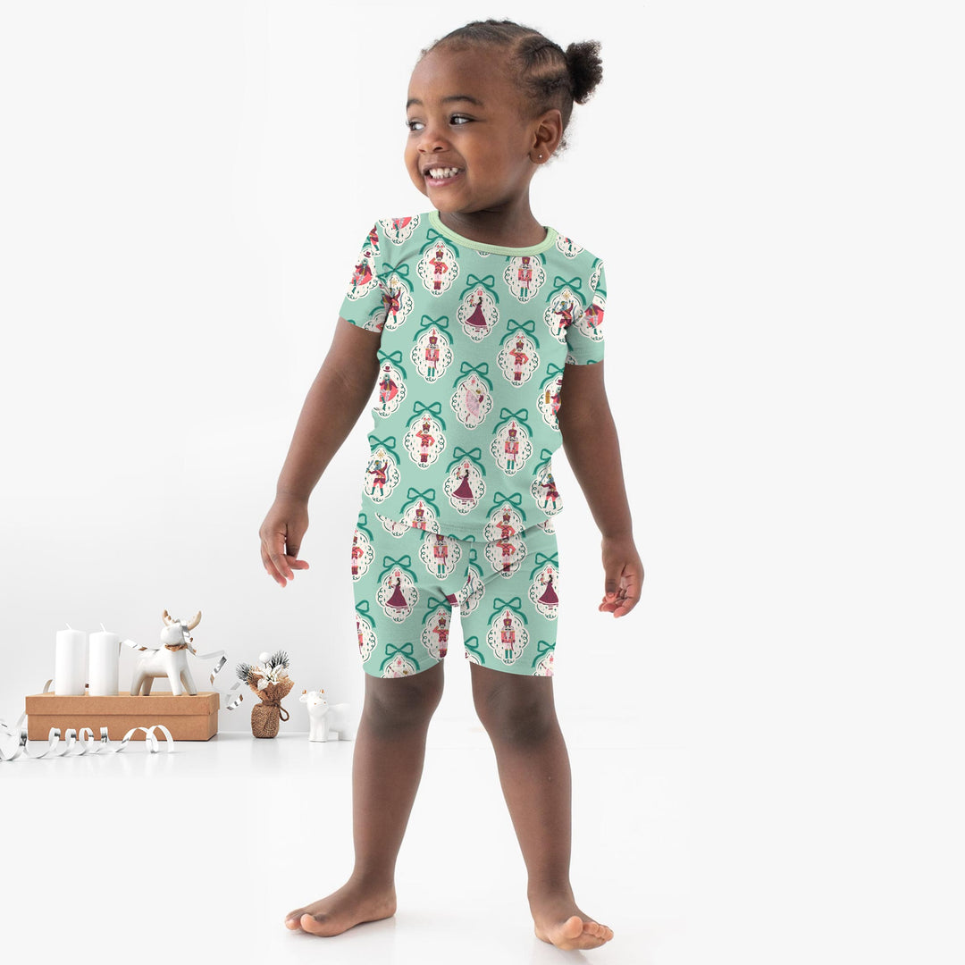 The Nutcracker Ballet Christmas Bamboo Two Piece Short Sleeve Shorts Pajama Set