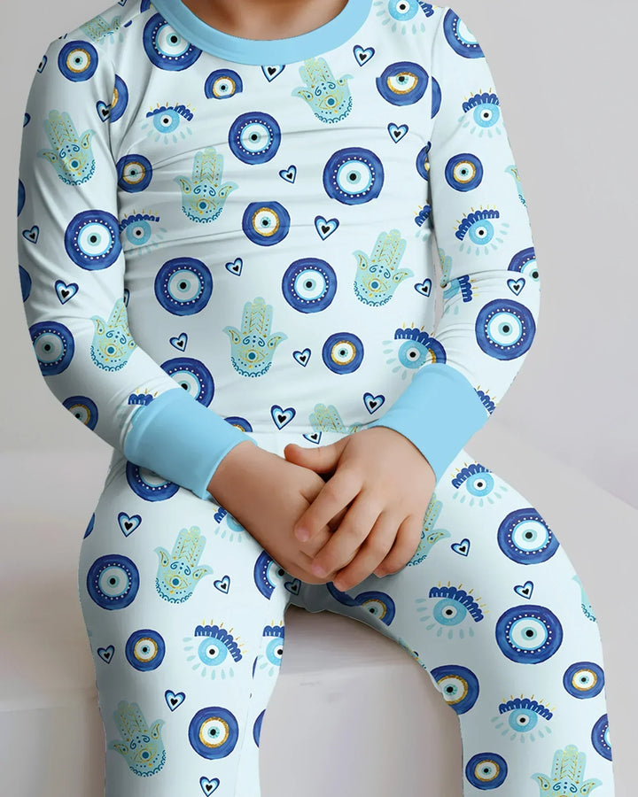 Mini Mystic Family Matching Bamboo Two Piece Long Sleeve Pajama Set