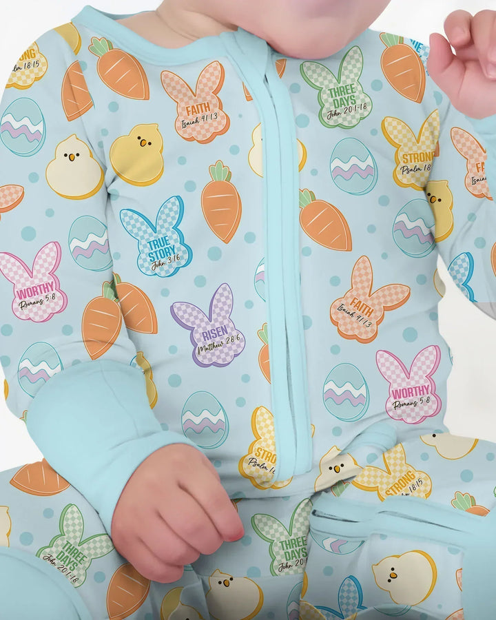 Easter Christian Bunny Bamboo Convertible Zippy