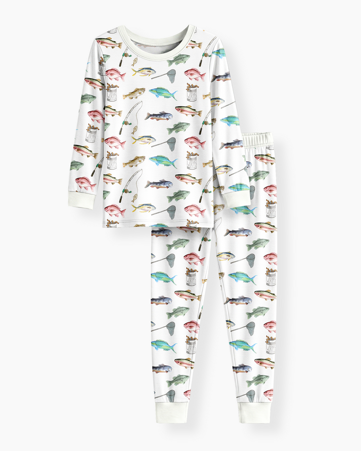Gone Fishing Bamboo Two Piece Pajama Set