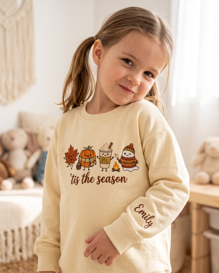 Tis The Season Embroidered Bamboo Crewneck Sweatshirt