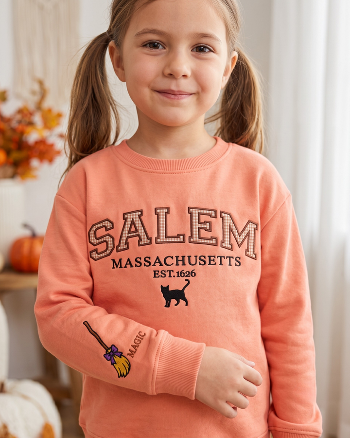 Salem Spellbound Embroidered Bamboo Crewneck Sweatshirt