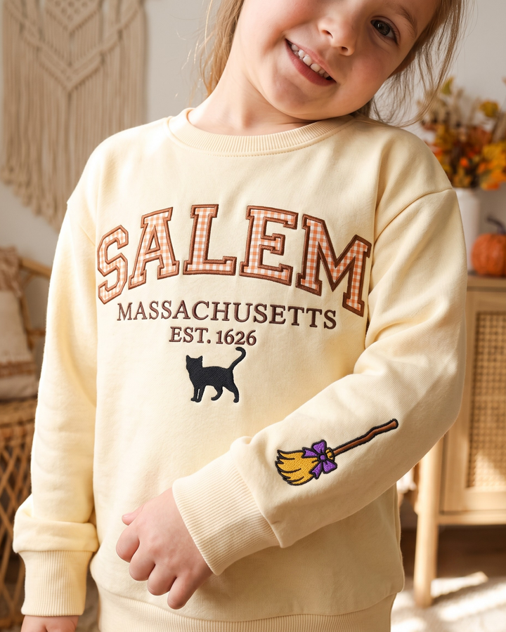 Salem Spellbound Embroidered Bamboo Crewneck Sweatshirt