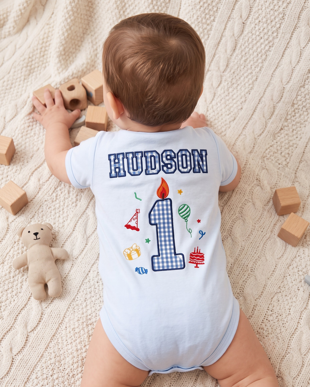 Custom Name It's Fun To Be One Applique Embroidered Bamboo Bodysuit