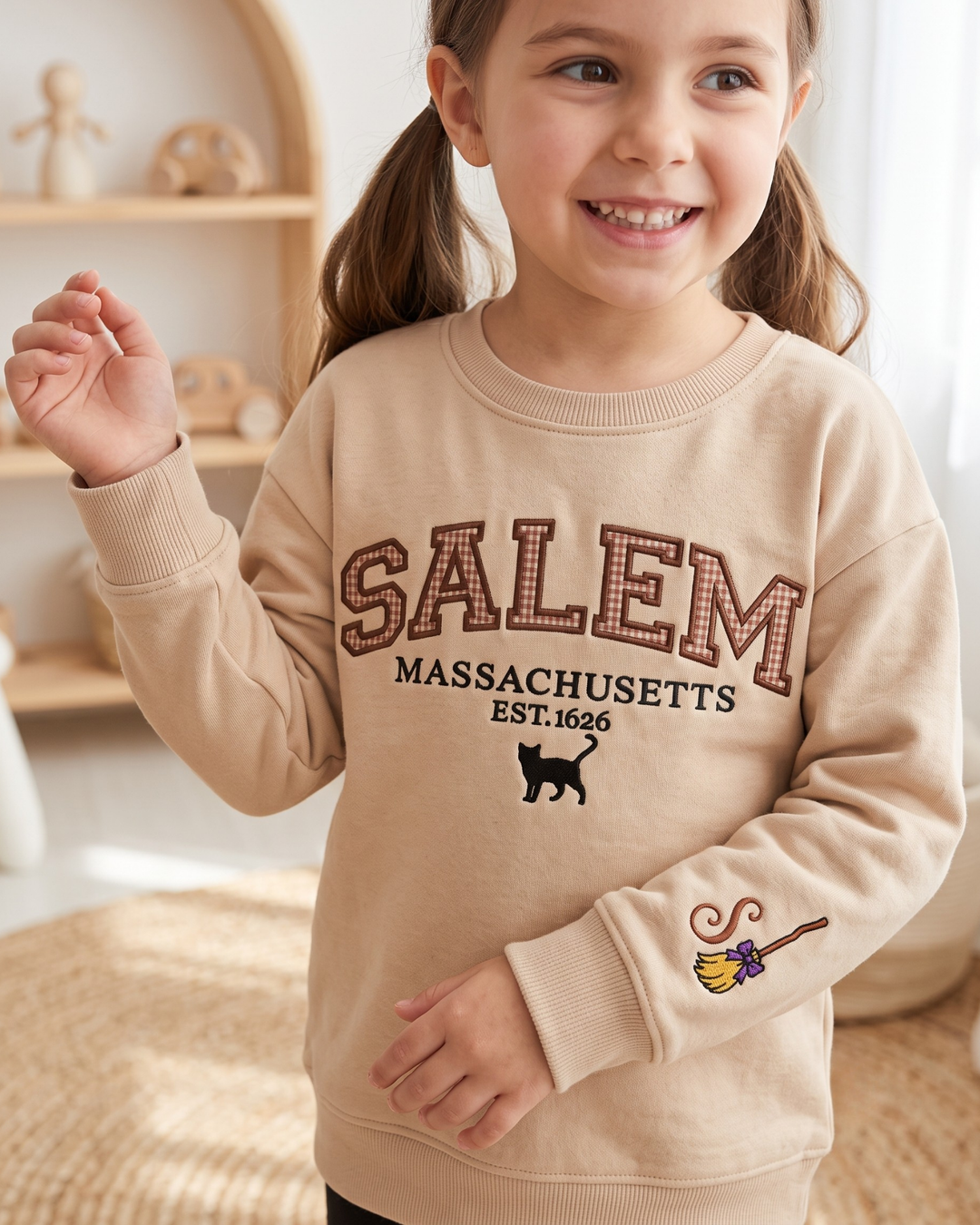 Salem Spellbound Embroidered Bamboo Crewneck Sweatshirt