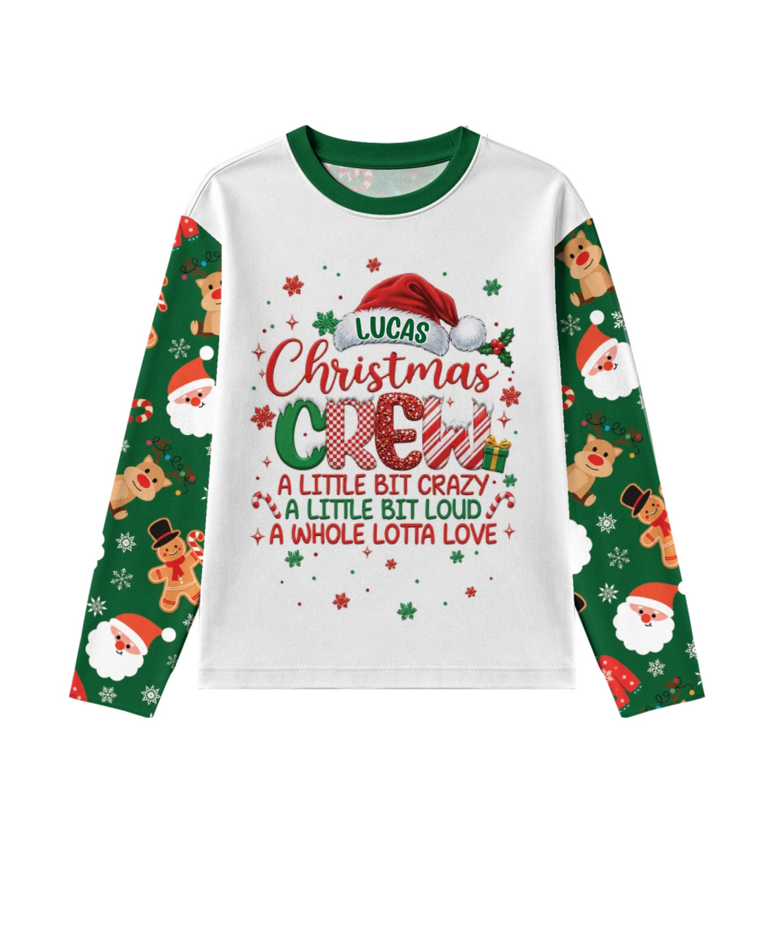 Personalized Christmas Crew Family Matching Bamboo Men's Pajama Set