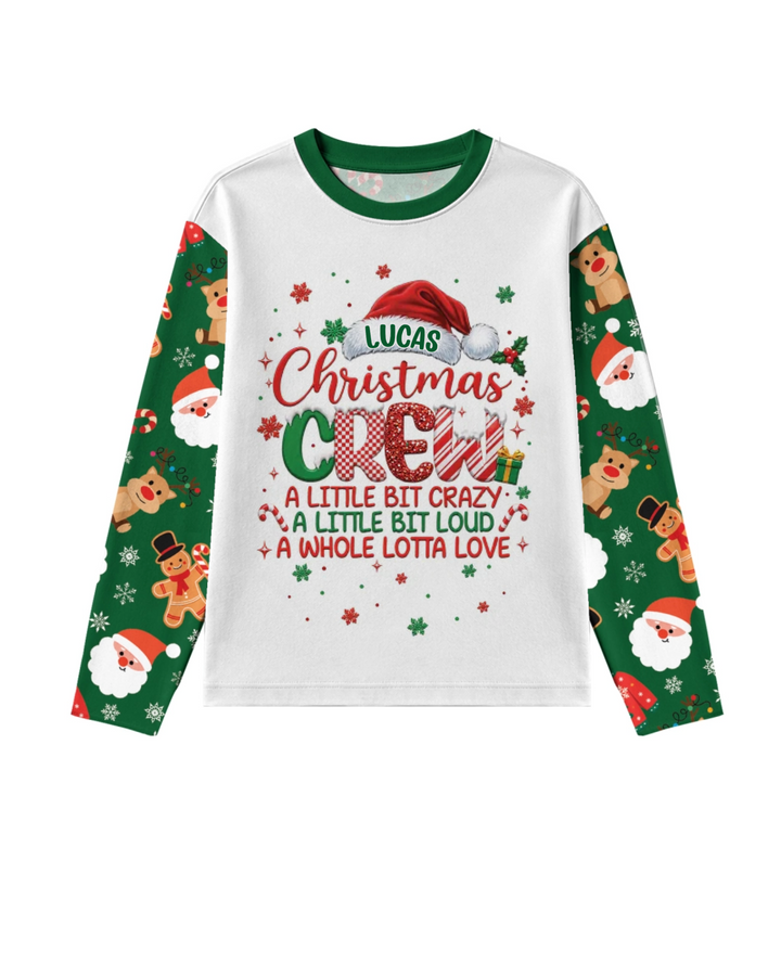 Personalized Christmas Crew Family Matching Bamboo Men's Pajama Set