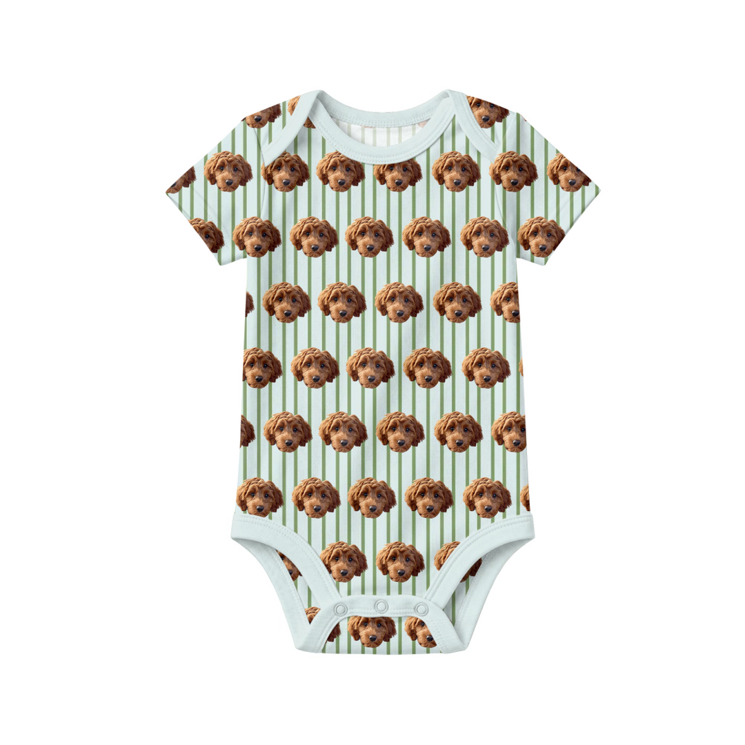 Cute Baby With Pet Bamboo Bodysuit