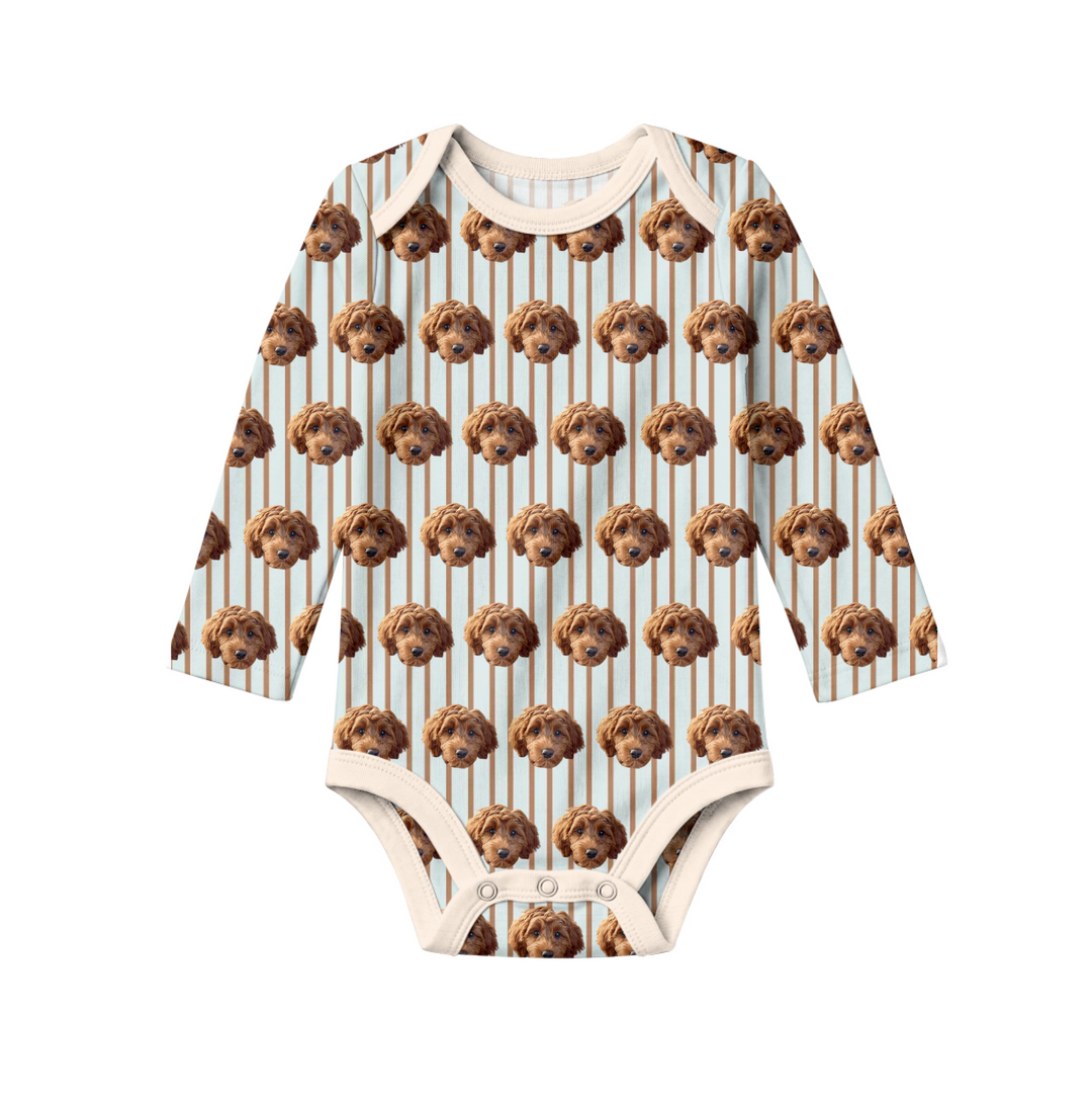 Cute Baby With Pet Bamboo Bodysuit