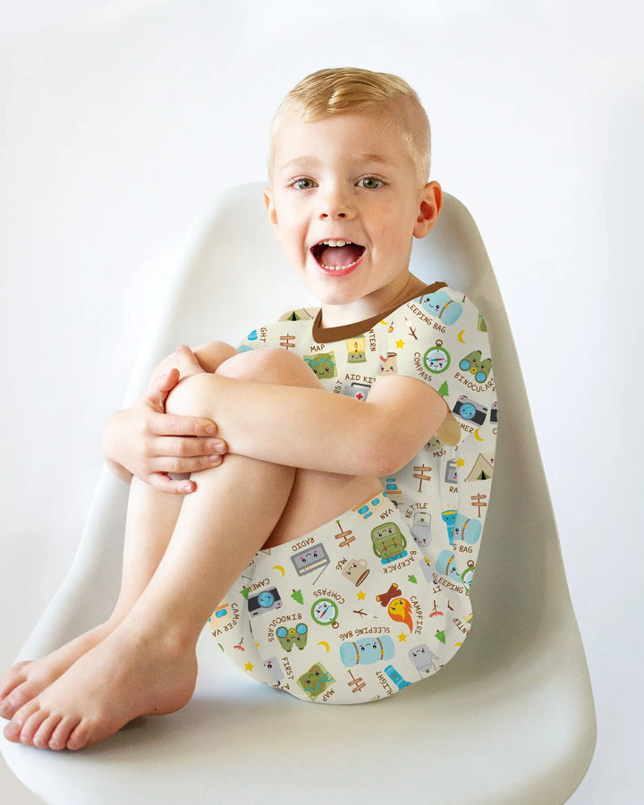 Little Camp Adventure Family Matching Two Piece Short Sleeve Shorts Pajama Set