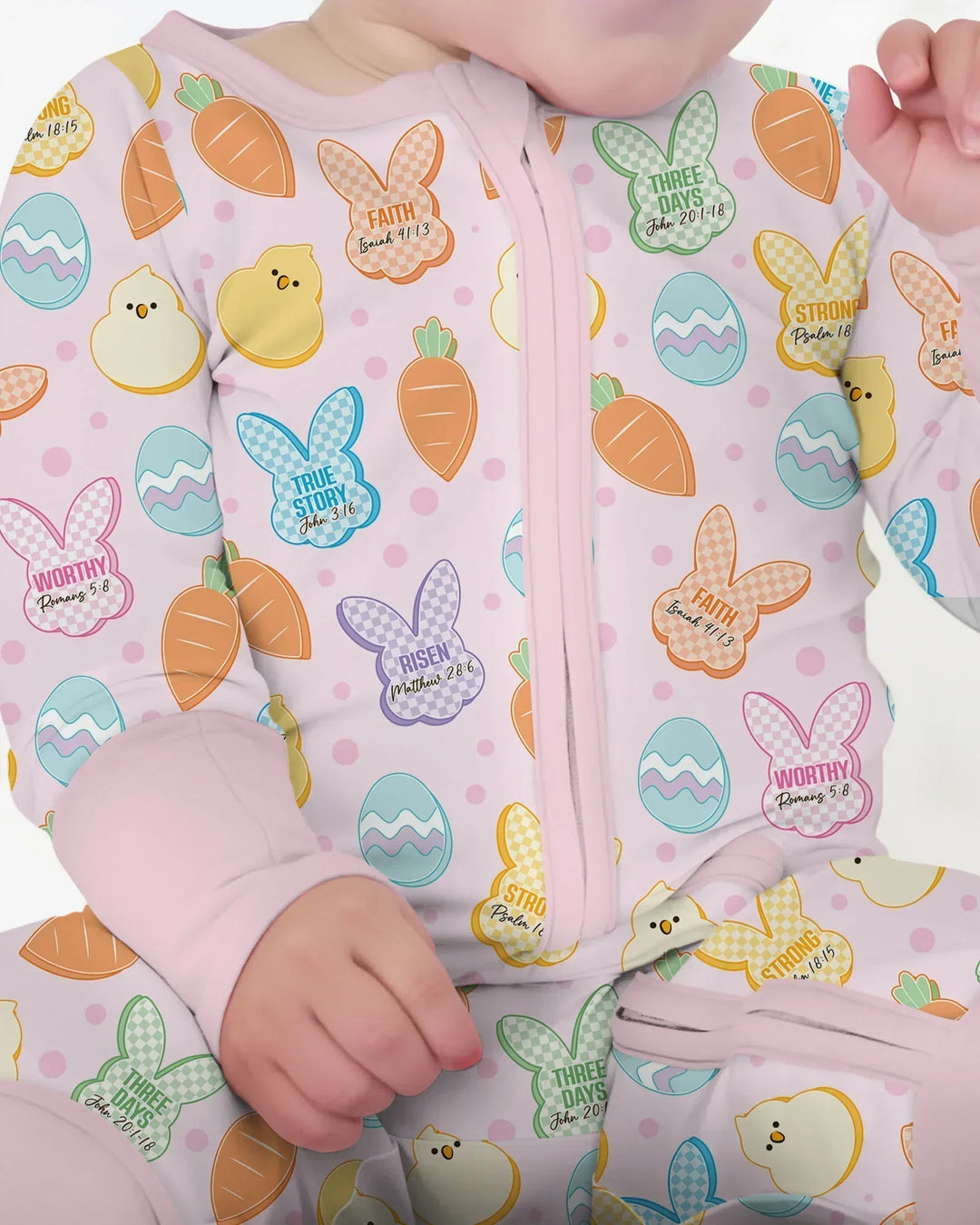 Easter Christian Bunny Bamboo Convertible Zippy