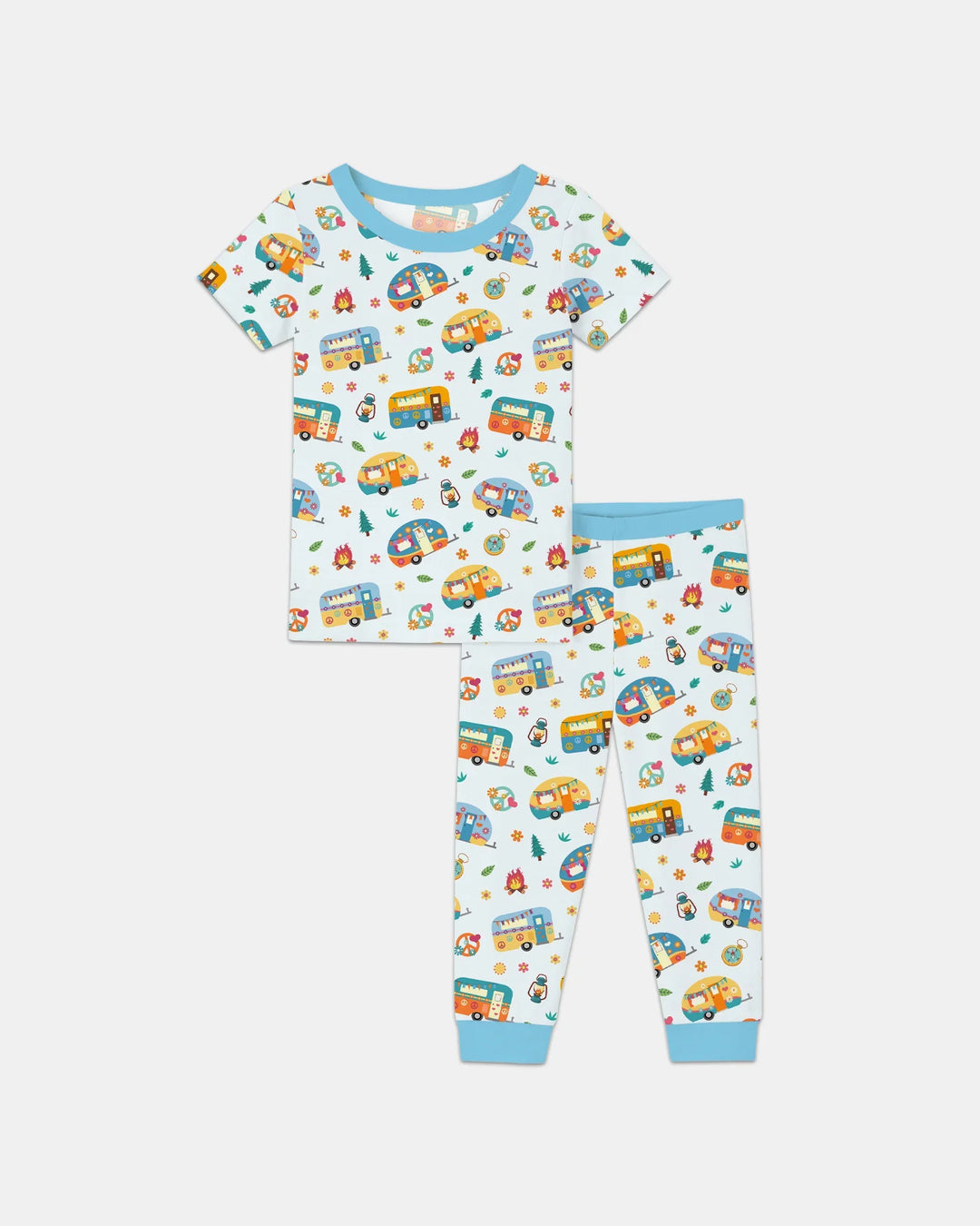 Happy Little Camper Bamboo Two Piece Short Sleeve Pajama Set