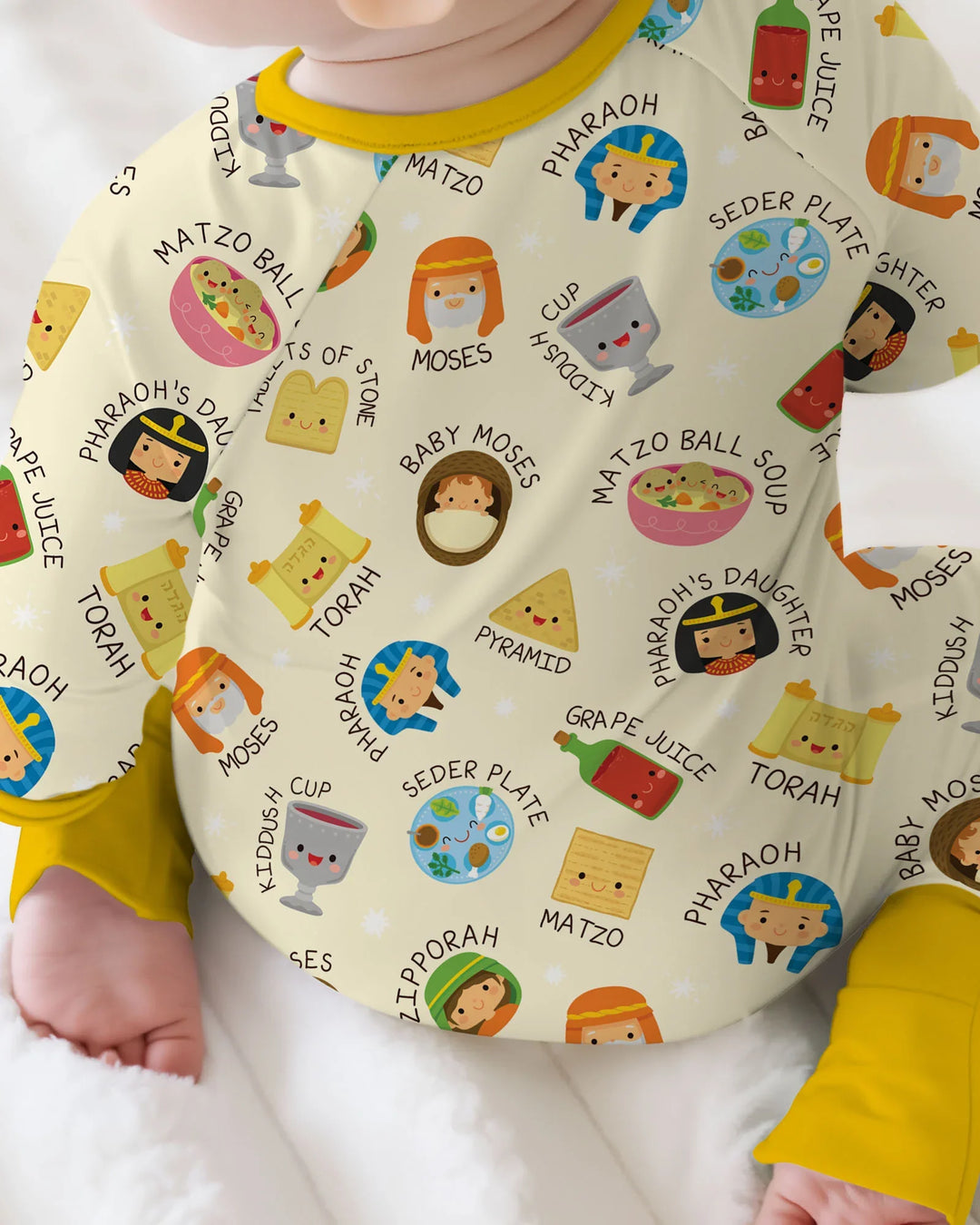 Cute Passover Characters Bamboo Convertible Zippy
