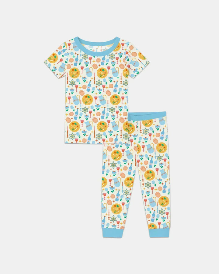 Pesach Sameach Matching Family Bamboo Two Piece Short Sleeve Pajama Set