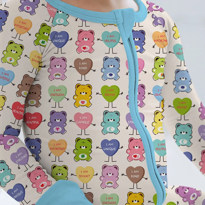 Rainbow Bears Affirmation Bamboo Convertible Zippy