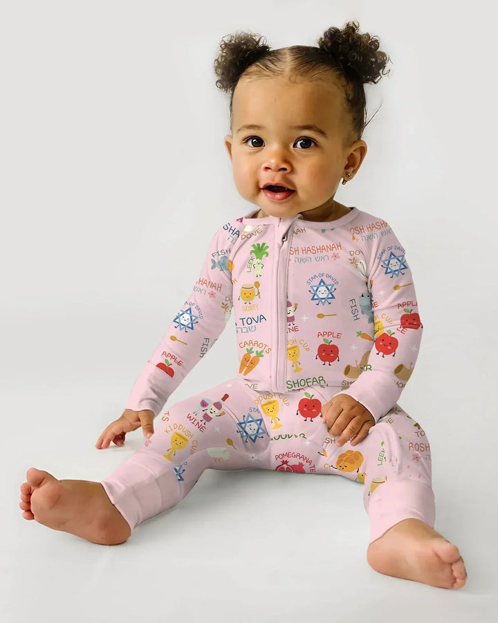 Family Rosh Hashanah Matching Bamboo Convertible Zippy