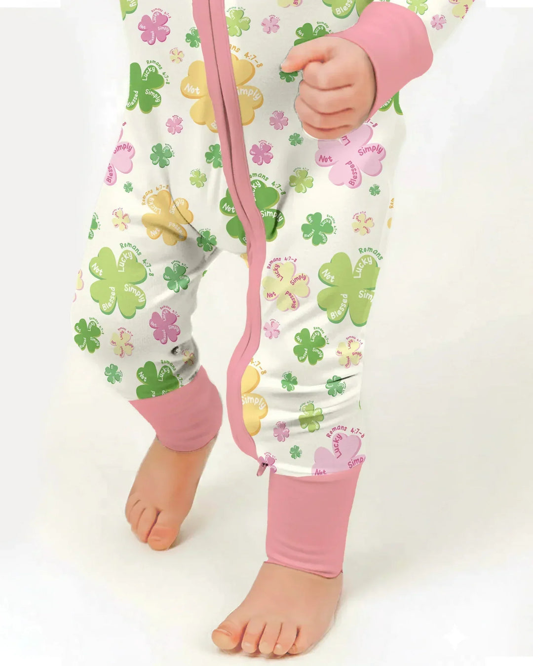 Shamrocks Print St. Patrick's Day Bamboo Convertible Zippy