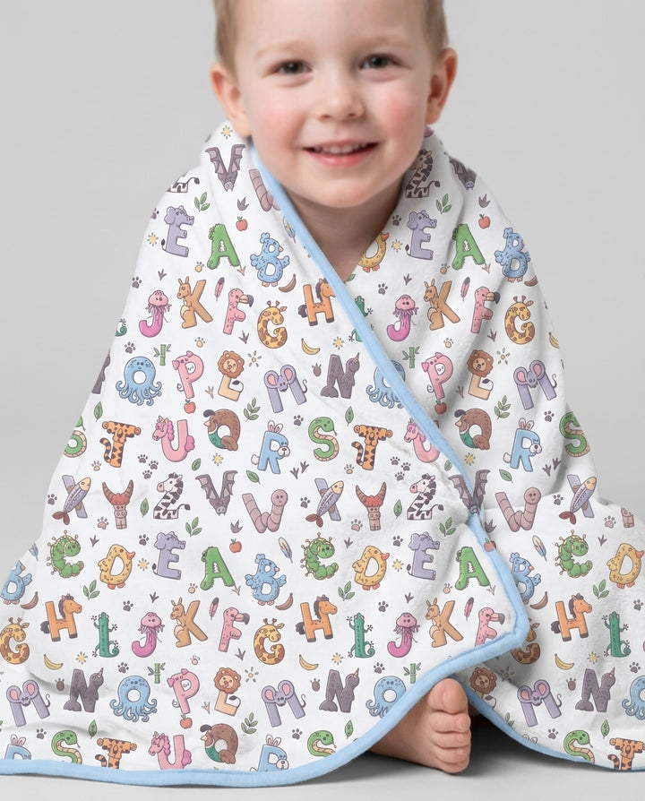 Animals Alphabet Bamboo Blanket