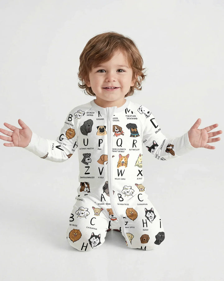 Funny Dogs Alphabet Bamboo Convertible Zippy