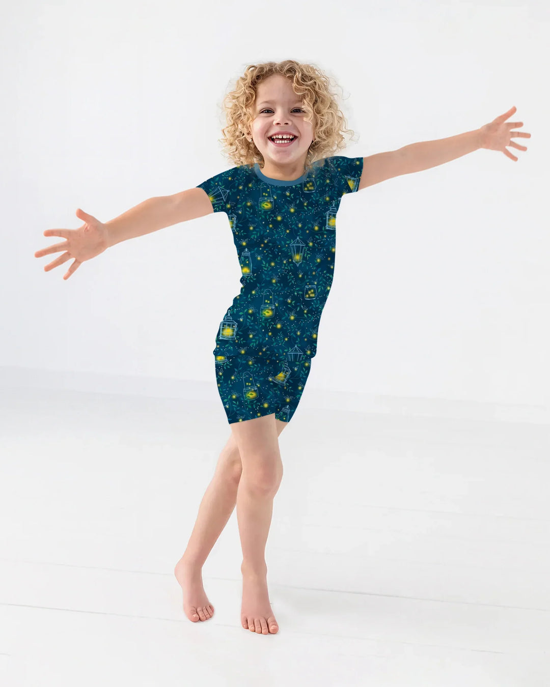 Firefly Evening Forest Bamboo Two Piece Short Sleeve Shorts Pajama Set