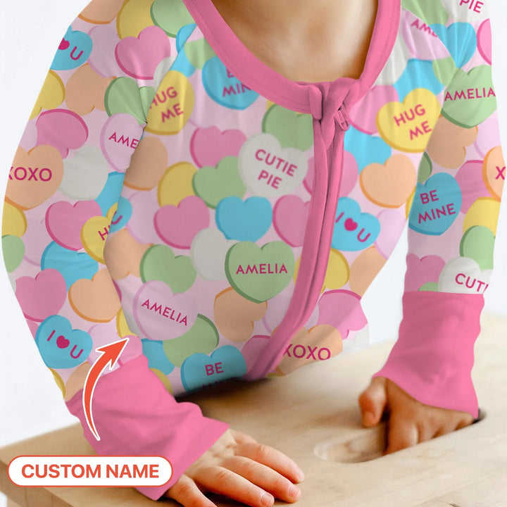 Valentine Candy Crush Family Matching Bamboo Convertible Zippy