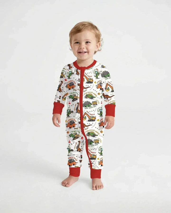 Dinosaur Construction Truck Bamboo Convertible Zippy