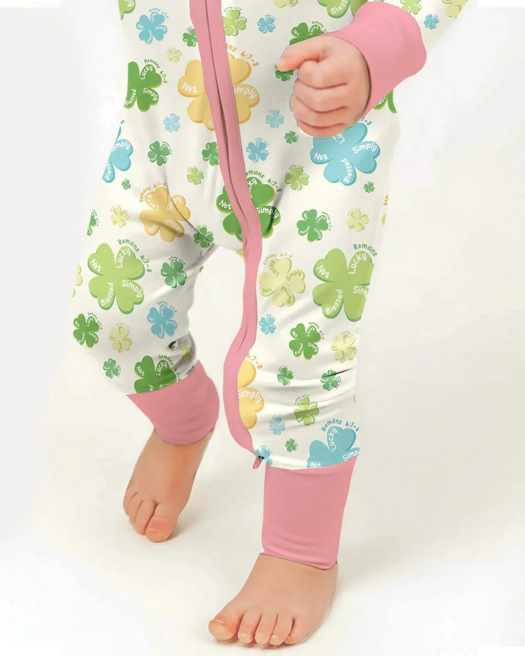 Shamrocks Print St. Patrick's Day Bamboo Convertible Zippy