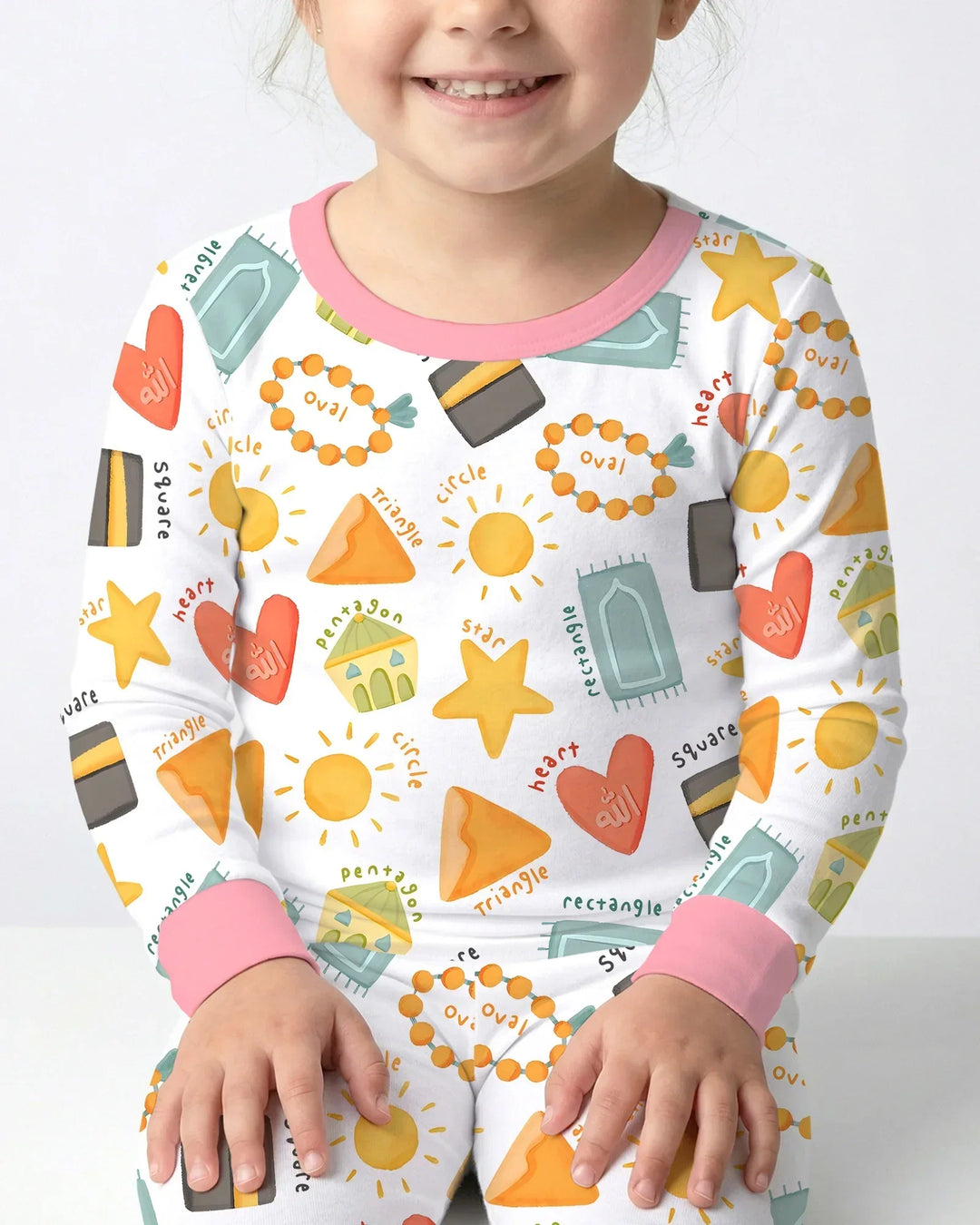 Islamic Shapes Bamboo Two Piece Long Sleeve Pajama Set