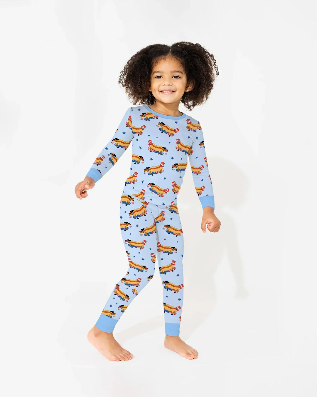 American Hot Dog Bamboo Two Piece Long Sleeve Pajama Set