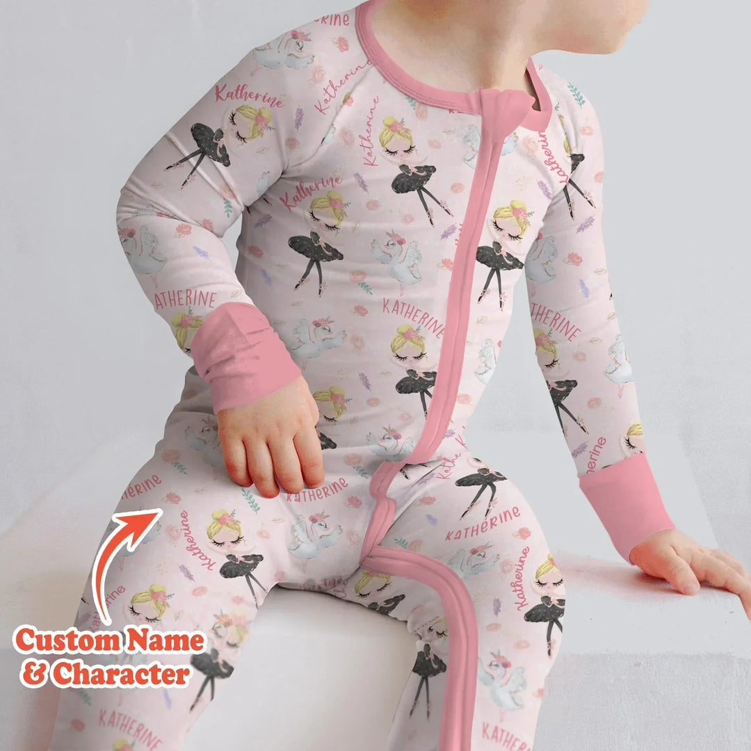 Custom Name Ballerina Doll Bamboo Convertible Zippy