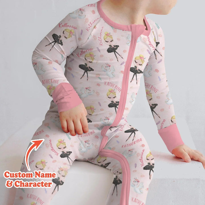 Custom Name Ballerina Doll Bamboo Convertible Zippy