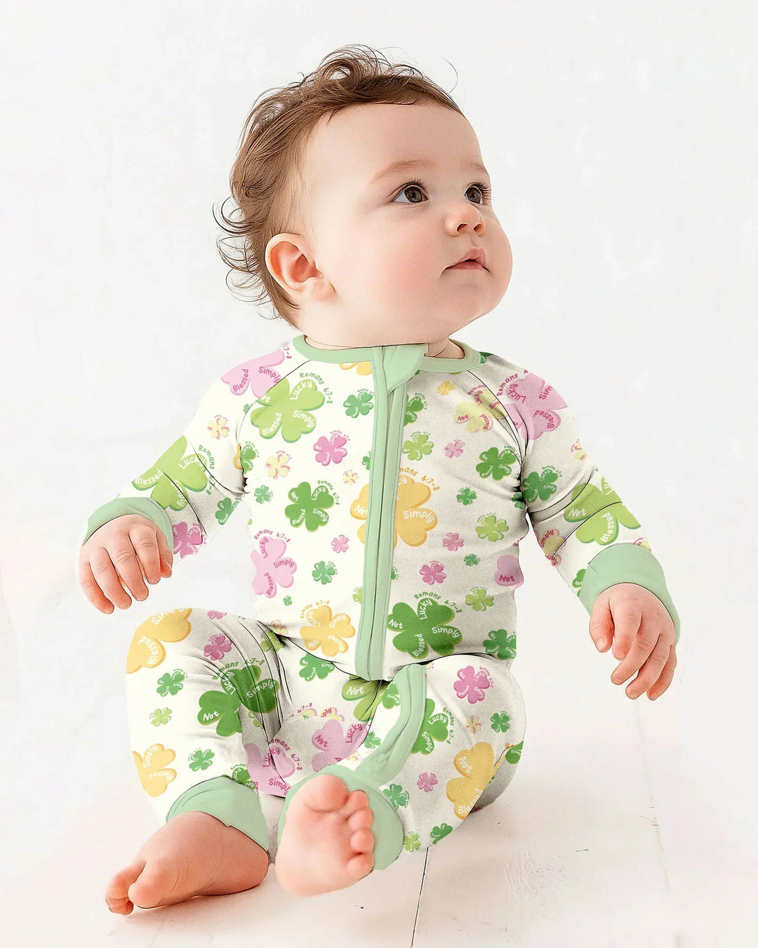Shamrocks Print St. Patrick's Day Bamboo Convertible Zippy