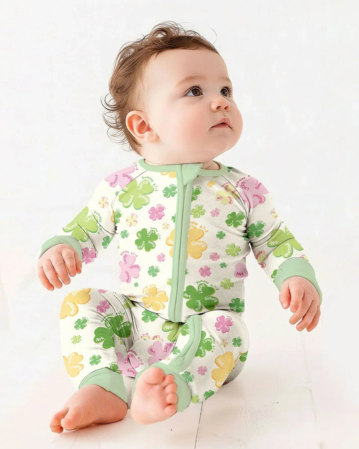 Shamrocks Print St. Patrick's Day Bamboo Convertible Zippy