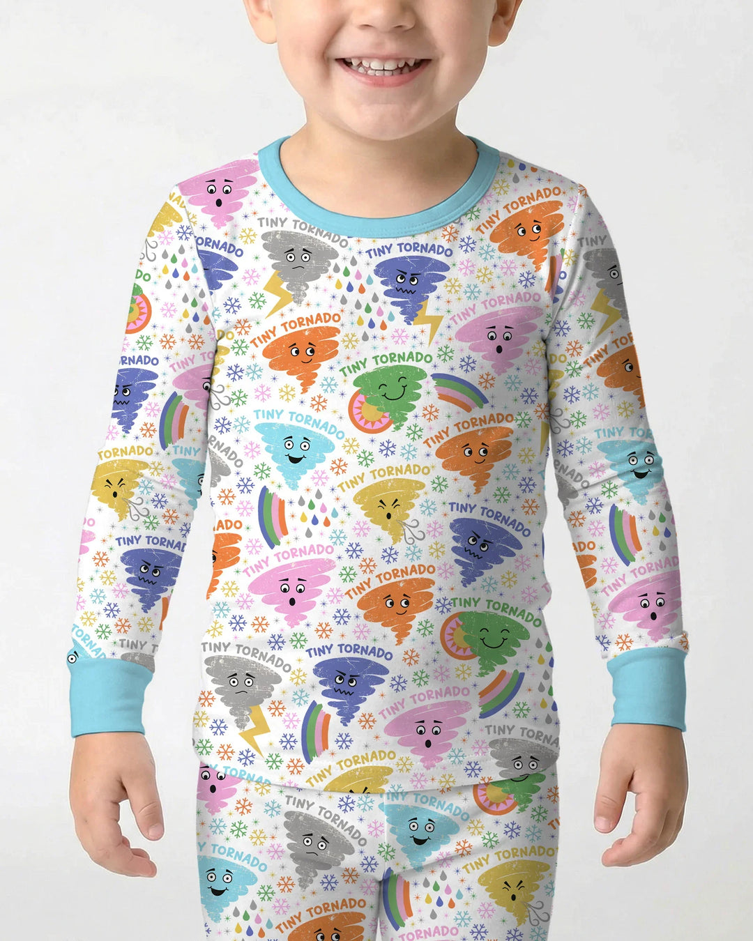 Tornado Family Matching Bamboo Two Piece Long Sleeve Pajama Set