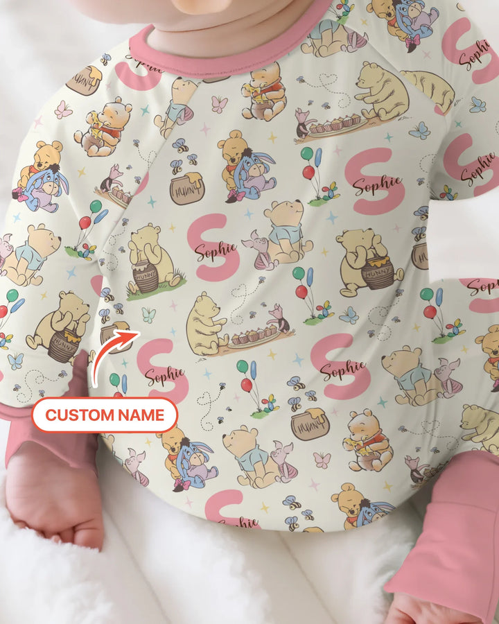 Honey Bear Monogram Bamboo Convertible Zippy