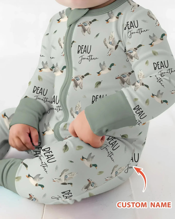 Custom Name Mallard Duck Bamboo Convertible Zippy