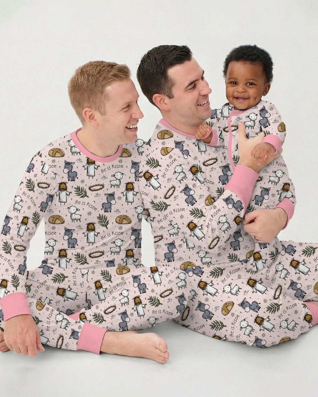 He Is Risen Easter Family Matching Bamboo Men's Pajama Set
