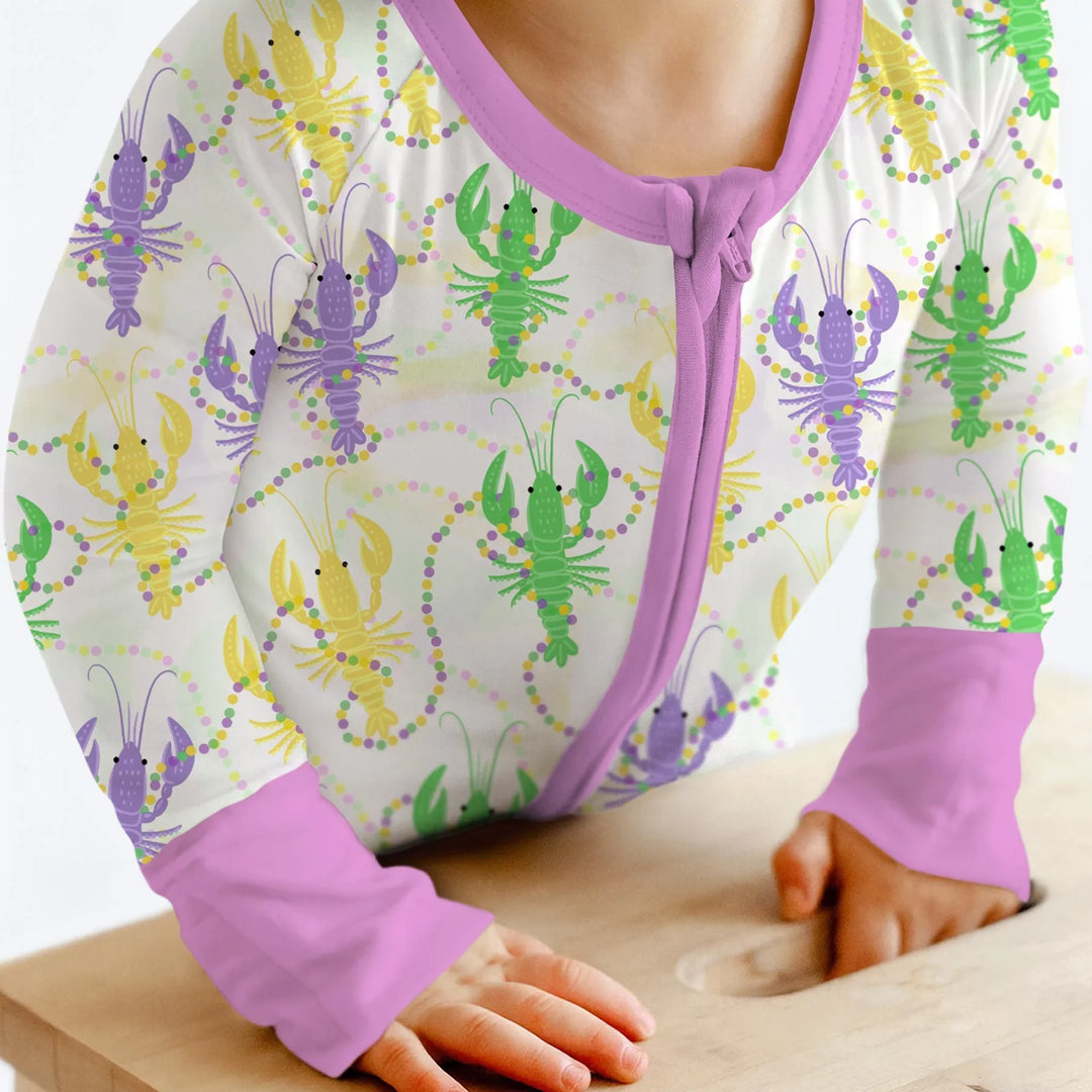 Mardi Gras Crawfish Family Matching Bamboo Convertible Zippy