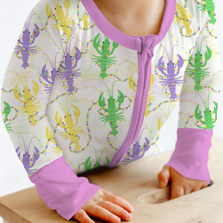 Mardi Gras Crawfish Family Matching Bamboo Convertible Zippy