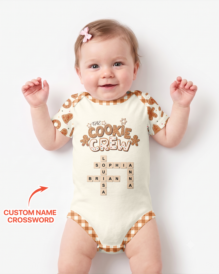 Custom Crossword Cookie Crew Bamboo Bodysuit