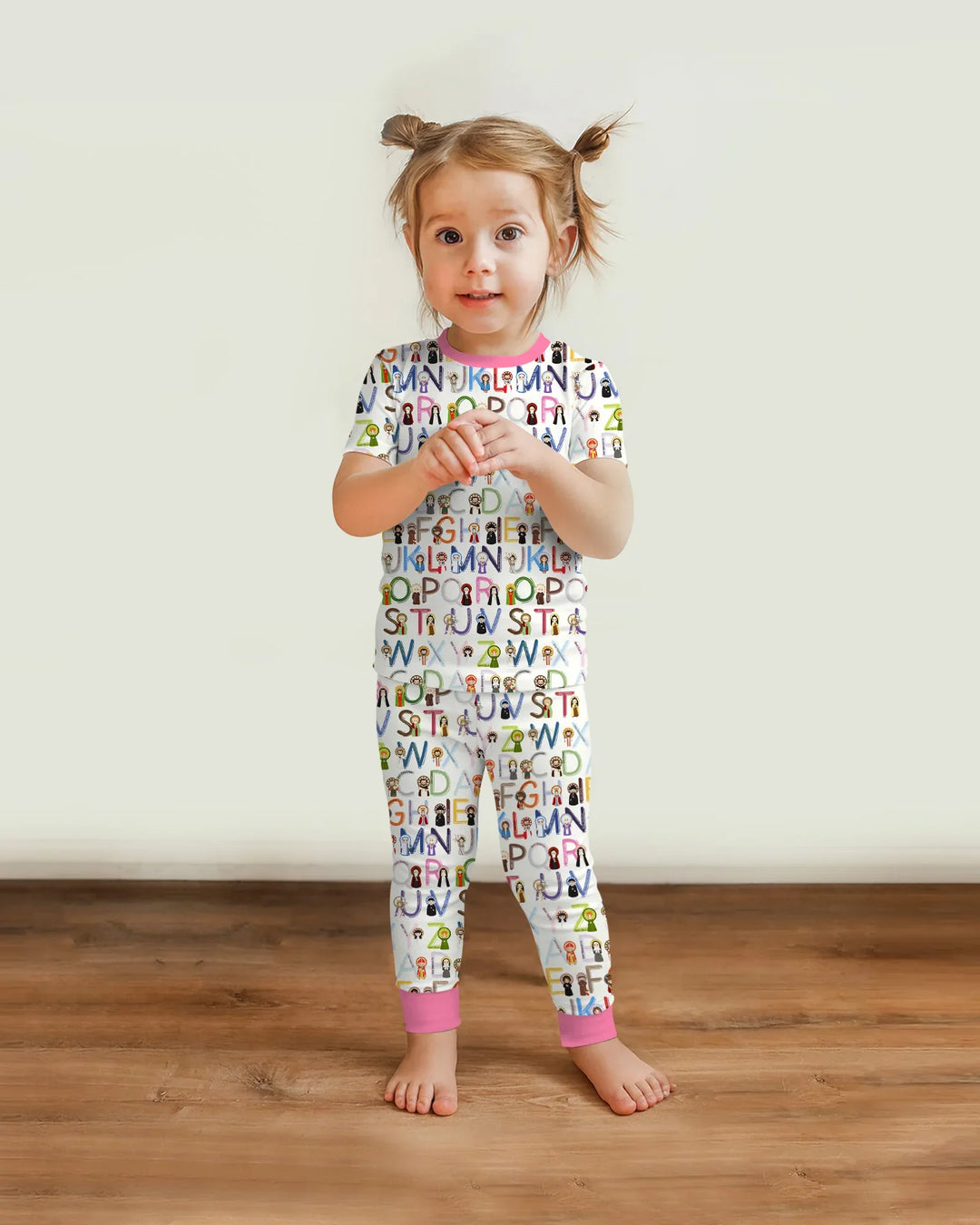 Saint ABCs Bamboo Two Piece Short Sleeve Pajama Set