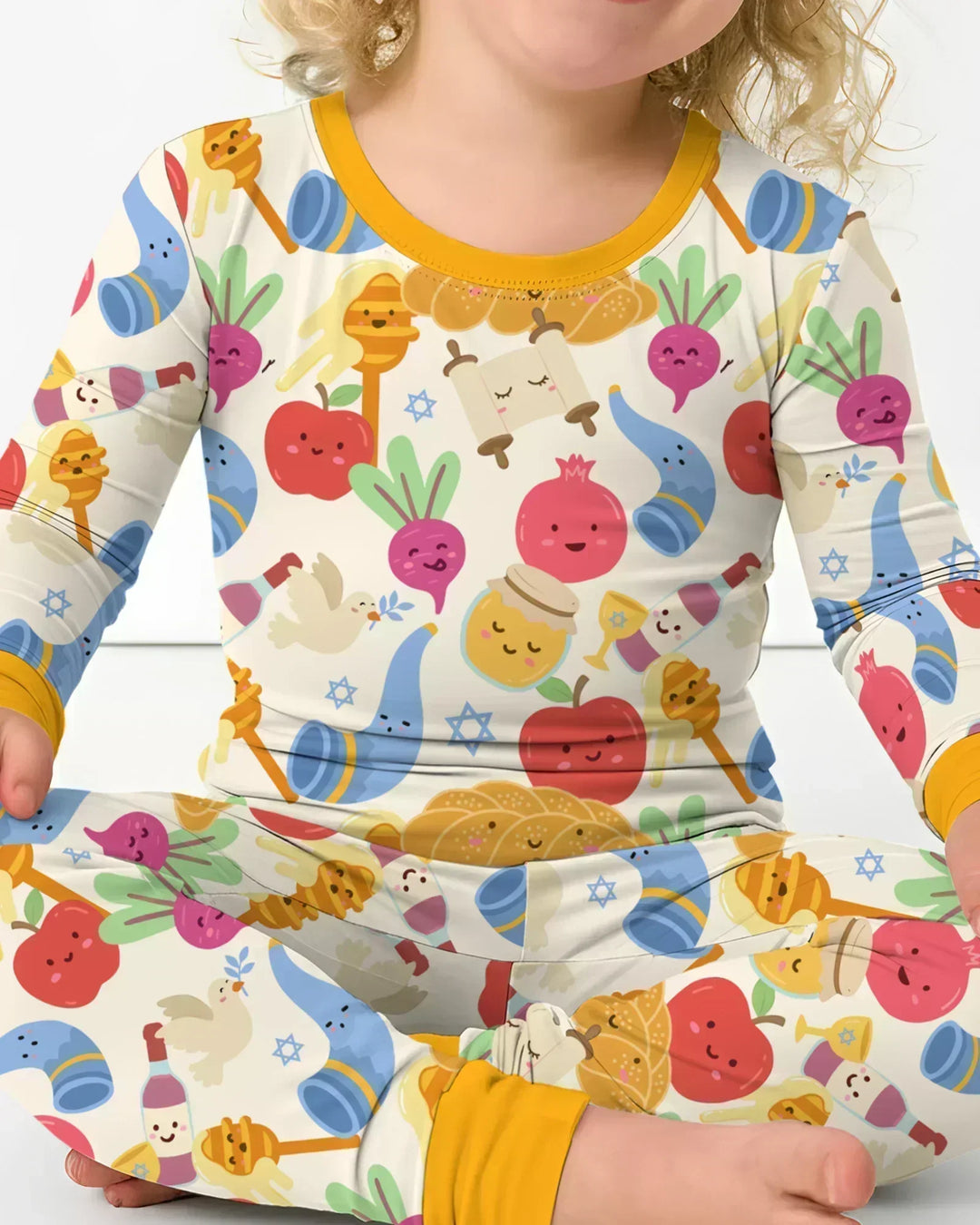 Shana Tova Rosh Hashanah Bamboo Two Piece Long Sleeve Pajama Set