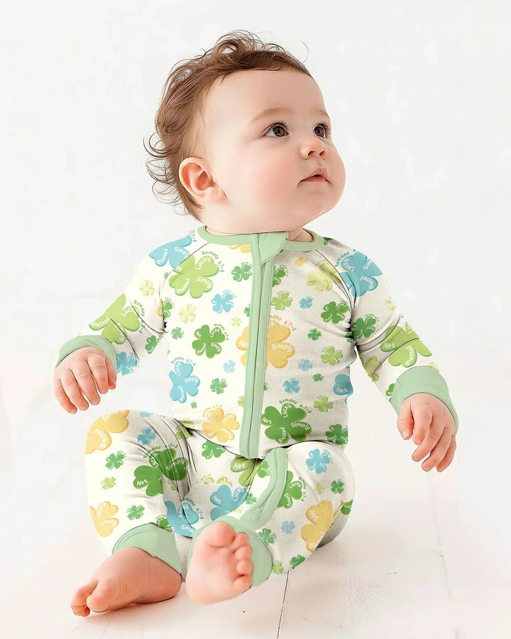 Shamrocks Print St. Patrick's Day Bamboo Convertible Zippy
