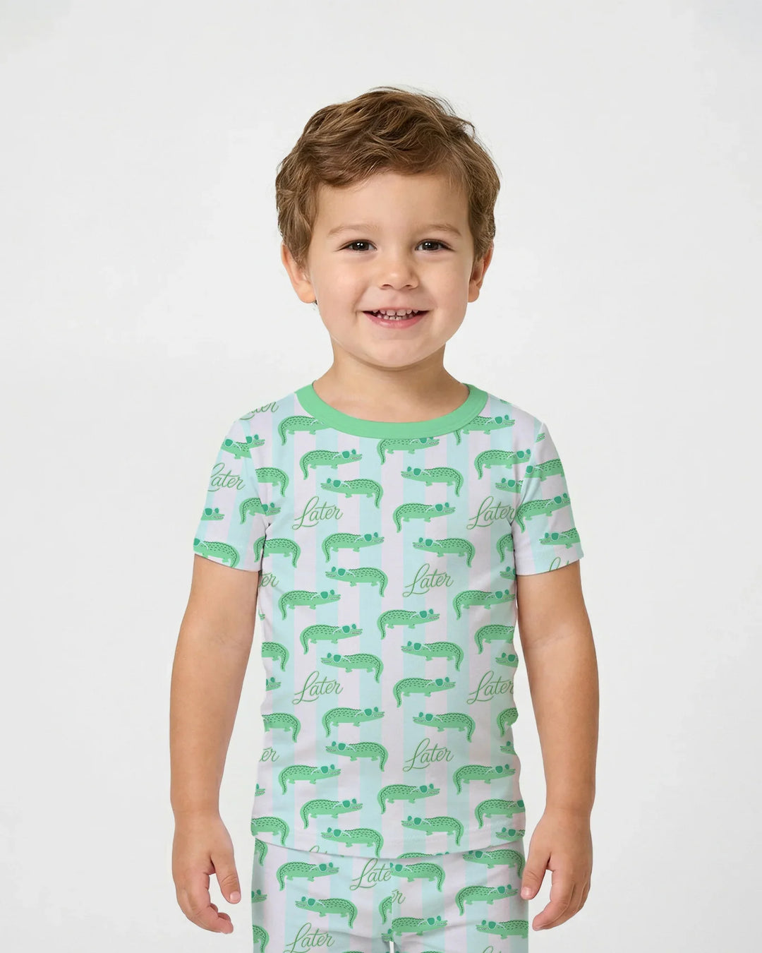 Later Gator Bamboo Two Piece Short Sleeve Pajama Set